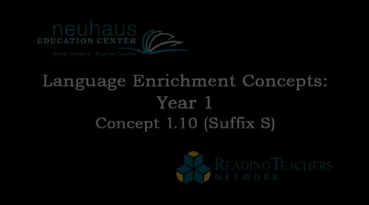 LE Year 1, Day 012 - Concept 1.10 - Suffix -s=/s/