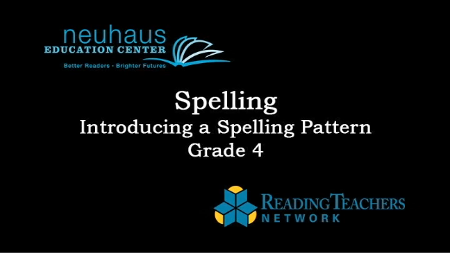 Spelling - Introduction of a Spelling Pattern - Grade 4