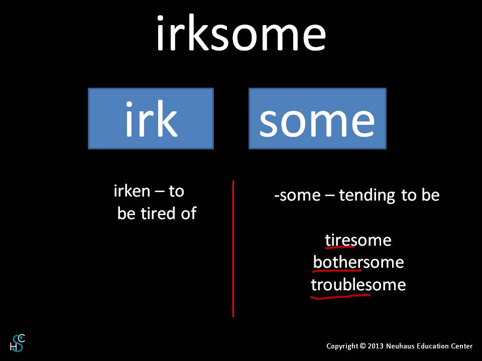 irksome - meaning