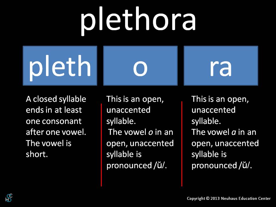 plethora - pronunciation