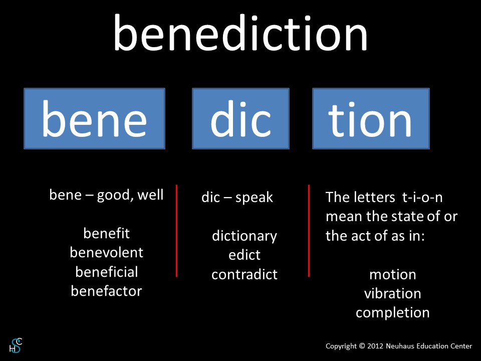 benediction - meaning