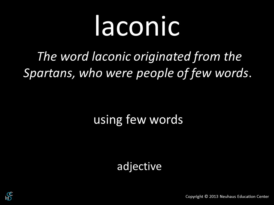 laconic - meaning